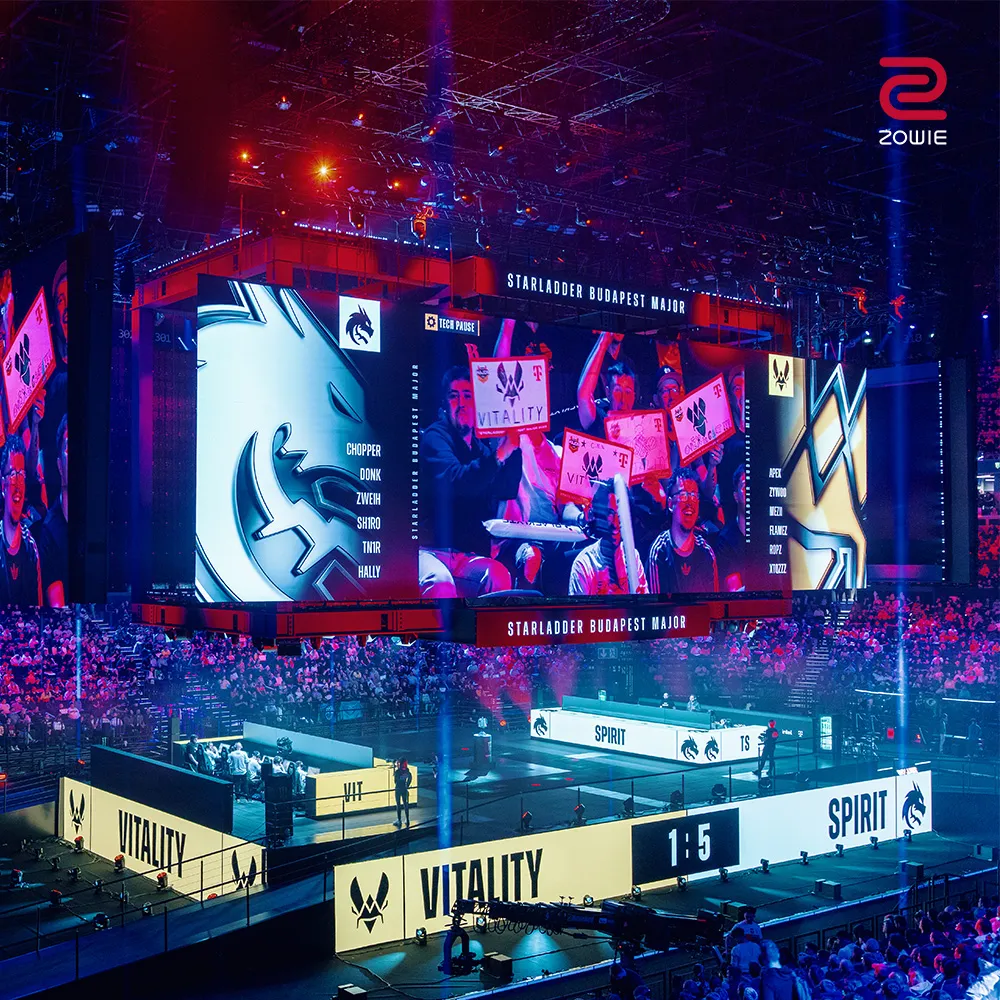 BenQ ZOWIE production work in Europe, from esports arena main stage to BenQ brand imagery