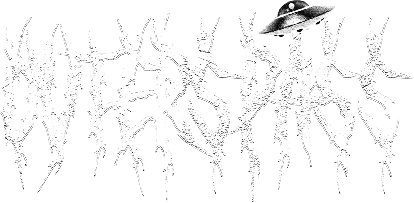 The Outerspass logotype, drawn in a black-metal hand